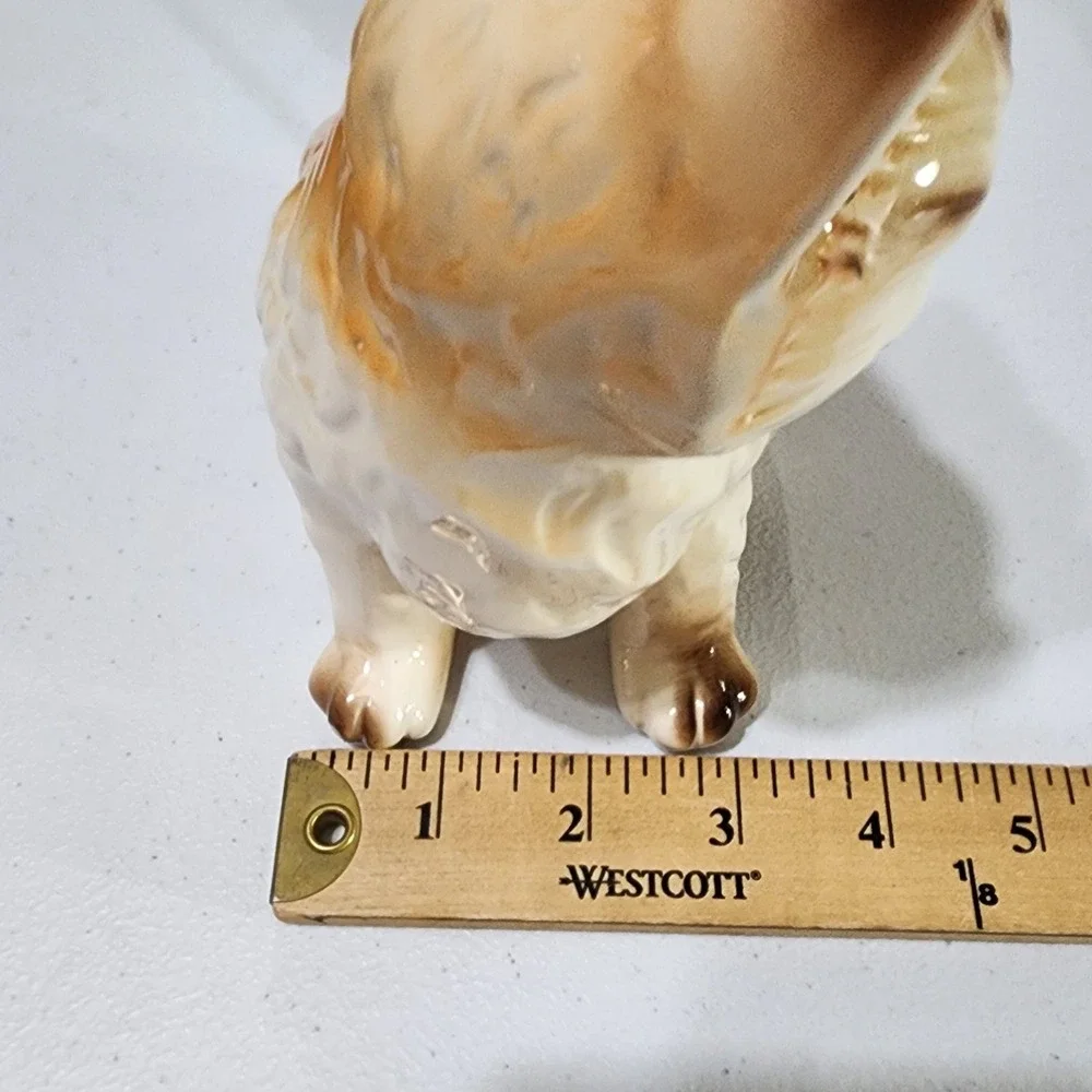 Vintage Ceramic Cat Planter Made in Japan Brown White Kitten Figurine Succulent